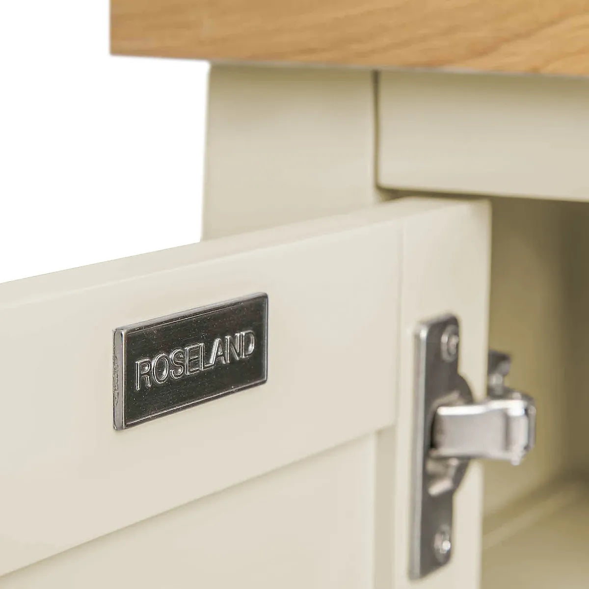 Farrow Cream TV Unit Premium Wide Oak Top Roseland Home-Furniture Kingdom